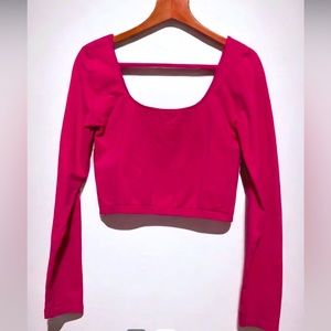 Aritzia | Babaton Crop Hot Pink Long sleeve